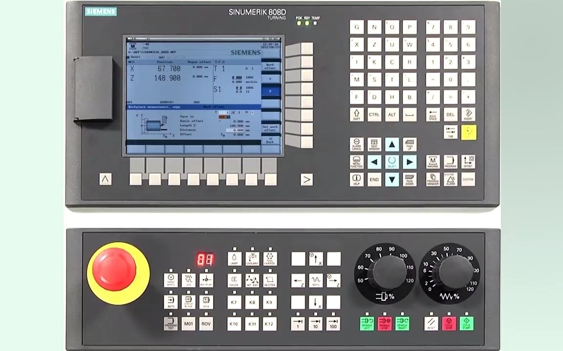 西门子系统808d教程车削第8部分工件设置控制器