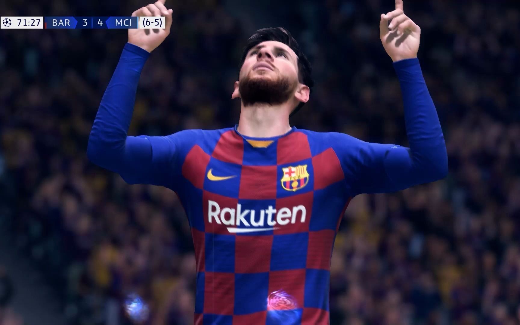 fifa20梅西联赛斩获63球102分夺冠