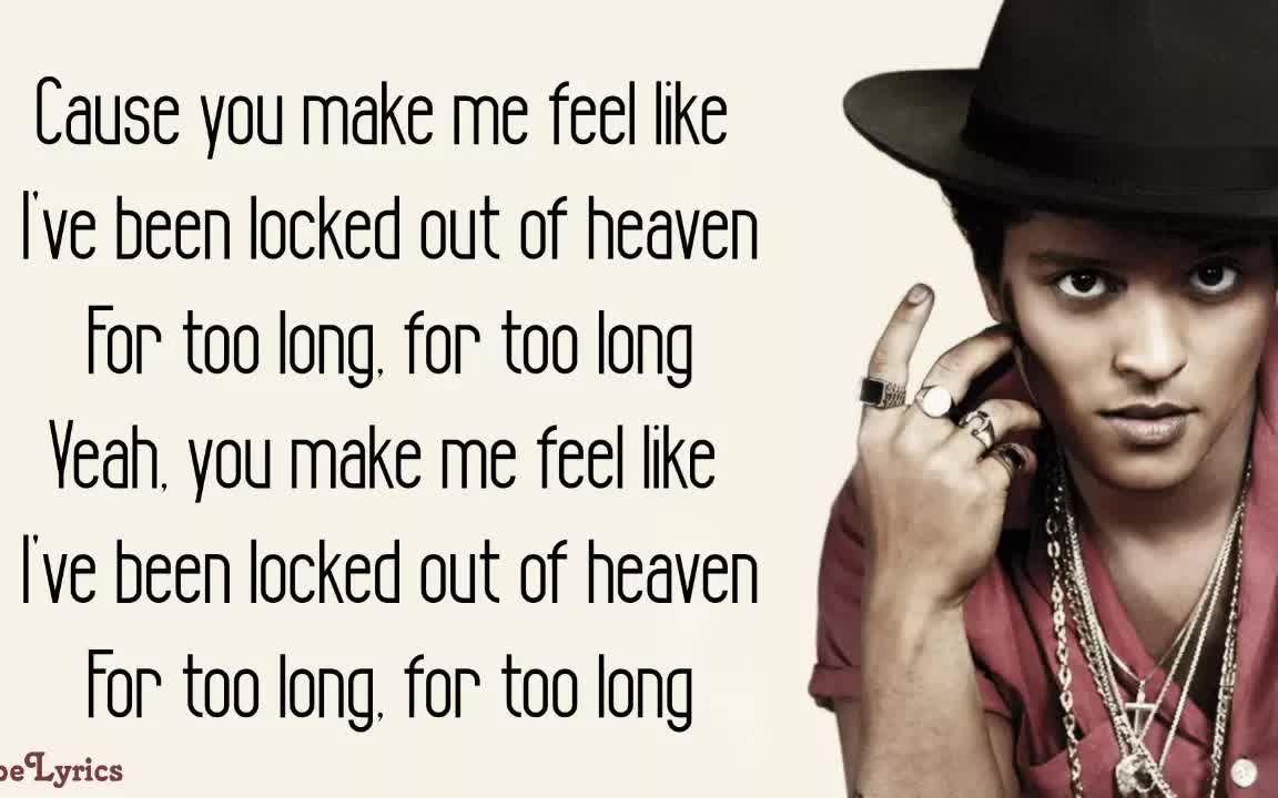 [图]Locked Out Of Heaven Bruno Mars (Lyrics-歌词版