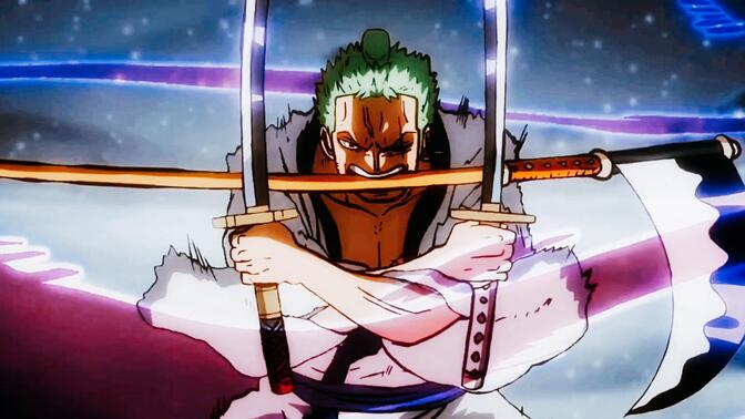 4k超清视觉盛宴!索隆炼狱鬼斩!