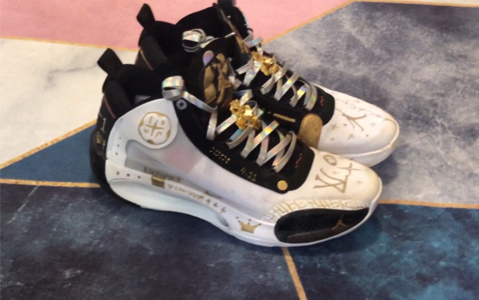 aj34最帅配色lv合作款史上最高贵联名正代国内最suai私人球鞋定制师之