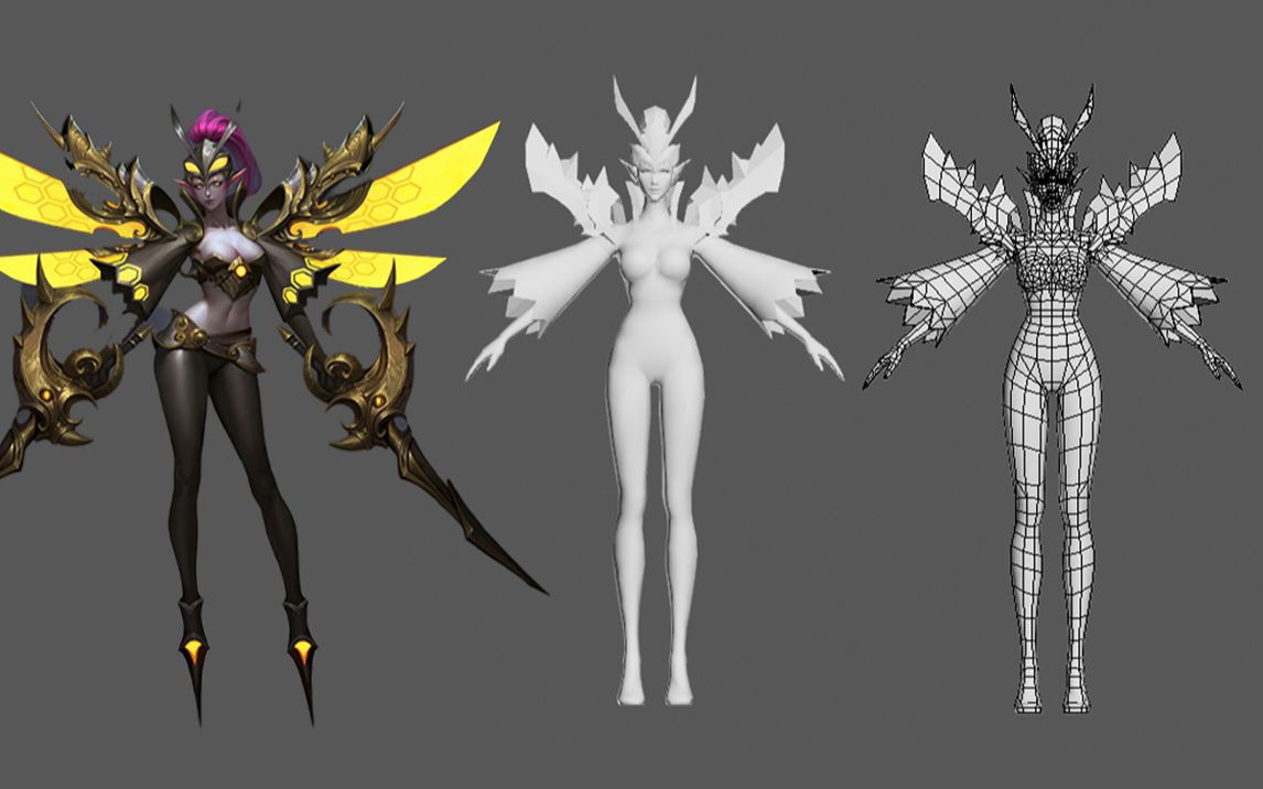 【3dmax人物建模】游戏女战士人物模型制作,角色布线,卡线技巧讲解