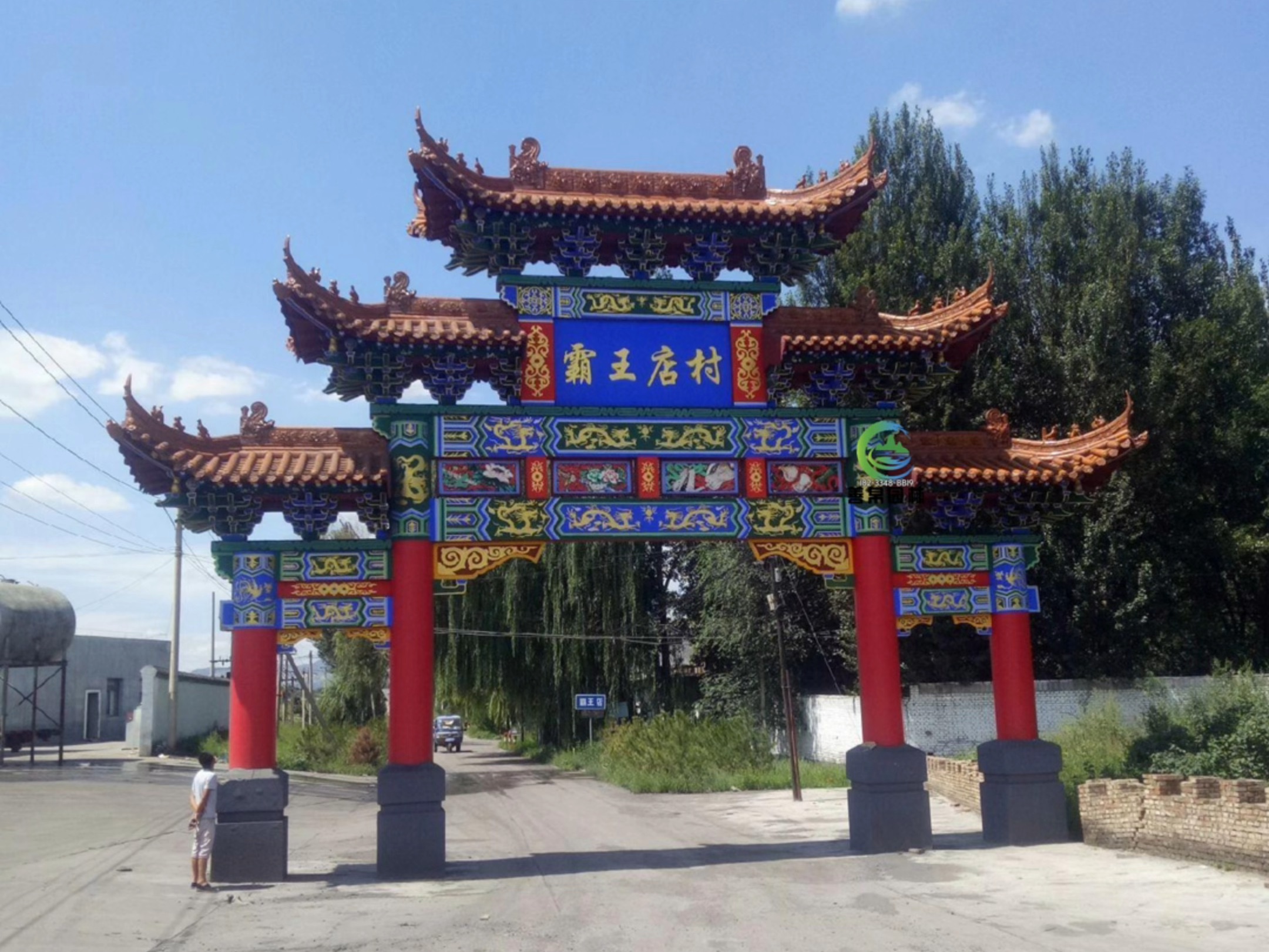 农村入口牌坊 古建牌楼制作厂家 水泥仿古牌楼 村口牌坊厂家