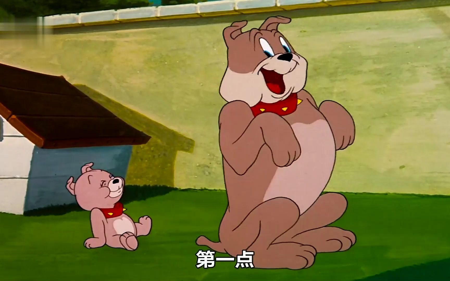 1 斯派克为了教自己的儿子捕猫技巧,让汤姆当自己儿子的练习对象!