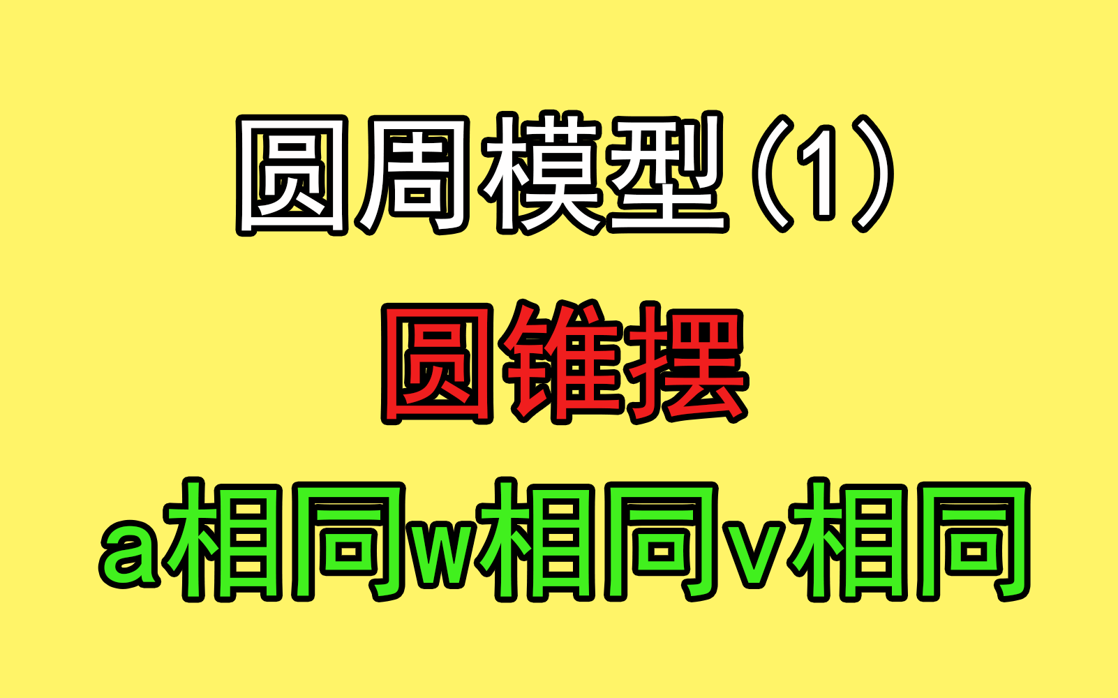 [图]71.【高中物理必修二】【圆周运动】圆锥摆模型特点