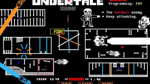 Hard Mode Sans】战斗第一、二阶段FDY重制版通过! ! !