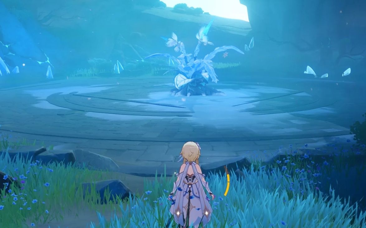 原神无派蒙世界7刮冰树