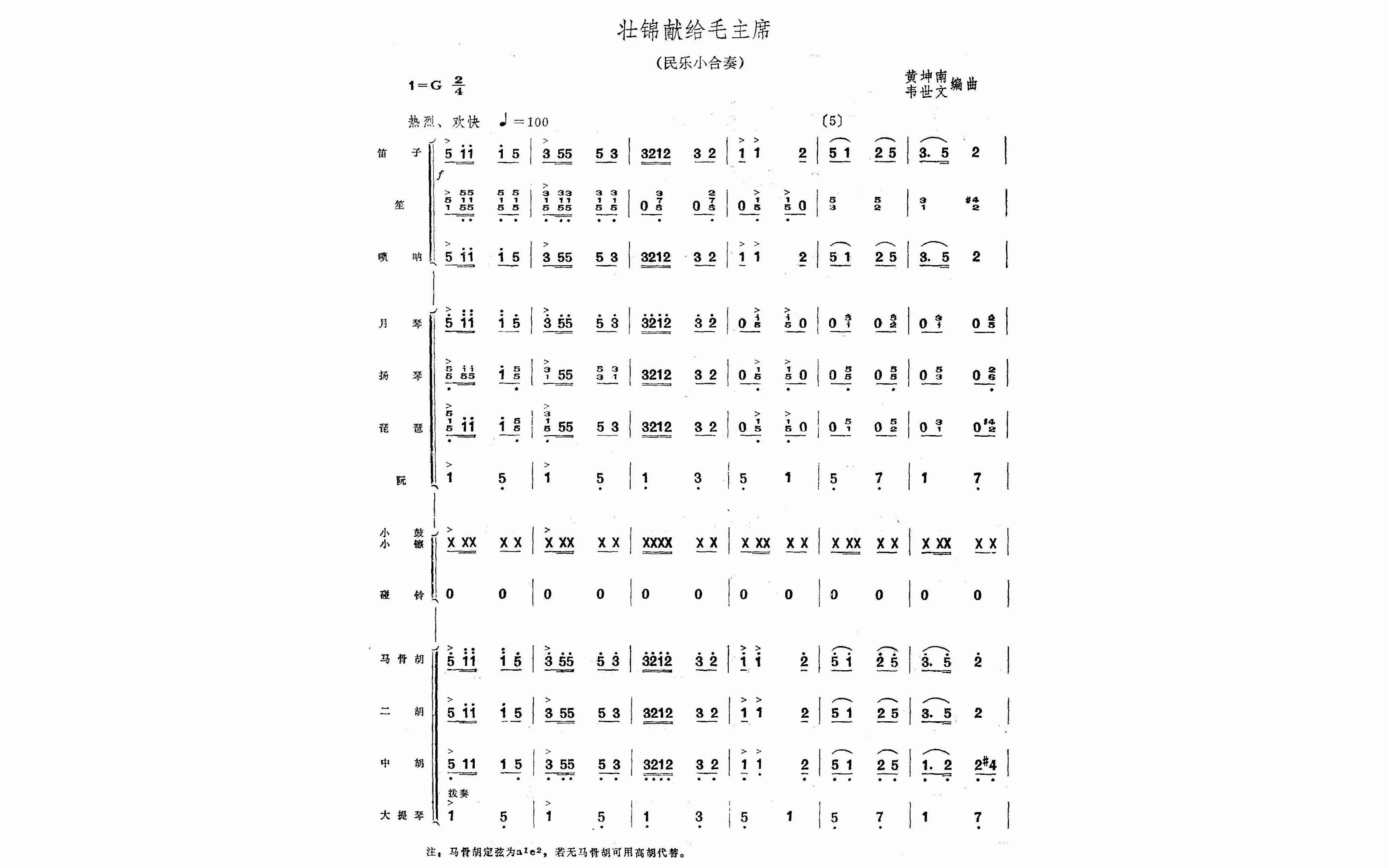 [图]民乐合奏《壮锦献给毛主席》 广西壮族自治区歌舞团民乐队 演奏