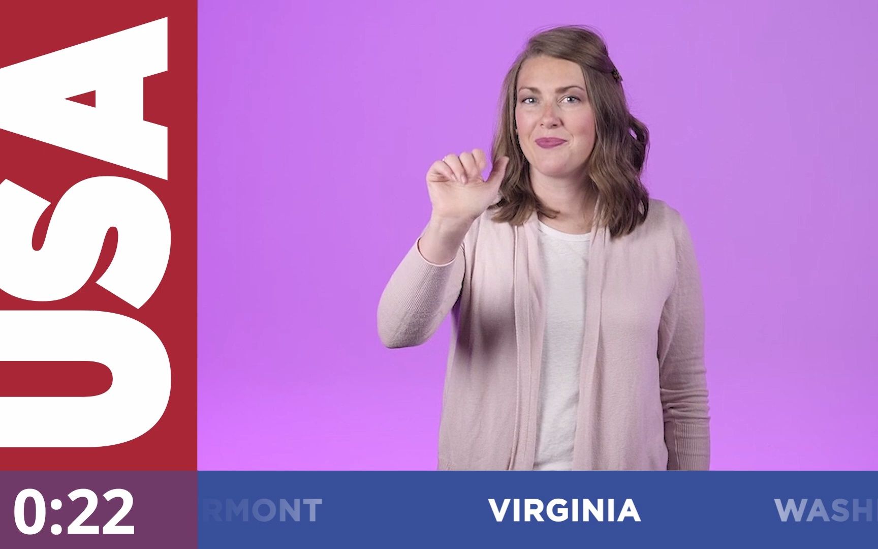 【美国手语】(33)3分钟看完美国50个州手语