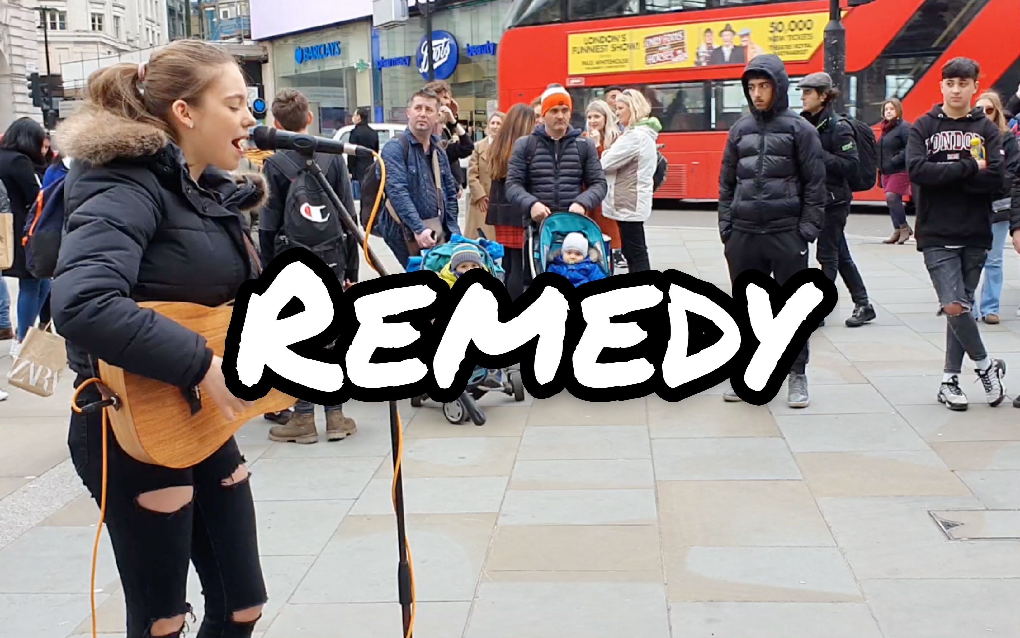 【艾莉alliesherlock】伦敦街头演唱《remedy》
