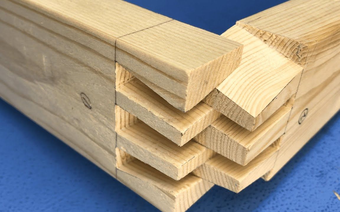 超棒无螺丝木工拼接技巧,手工制作木结构榫卯