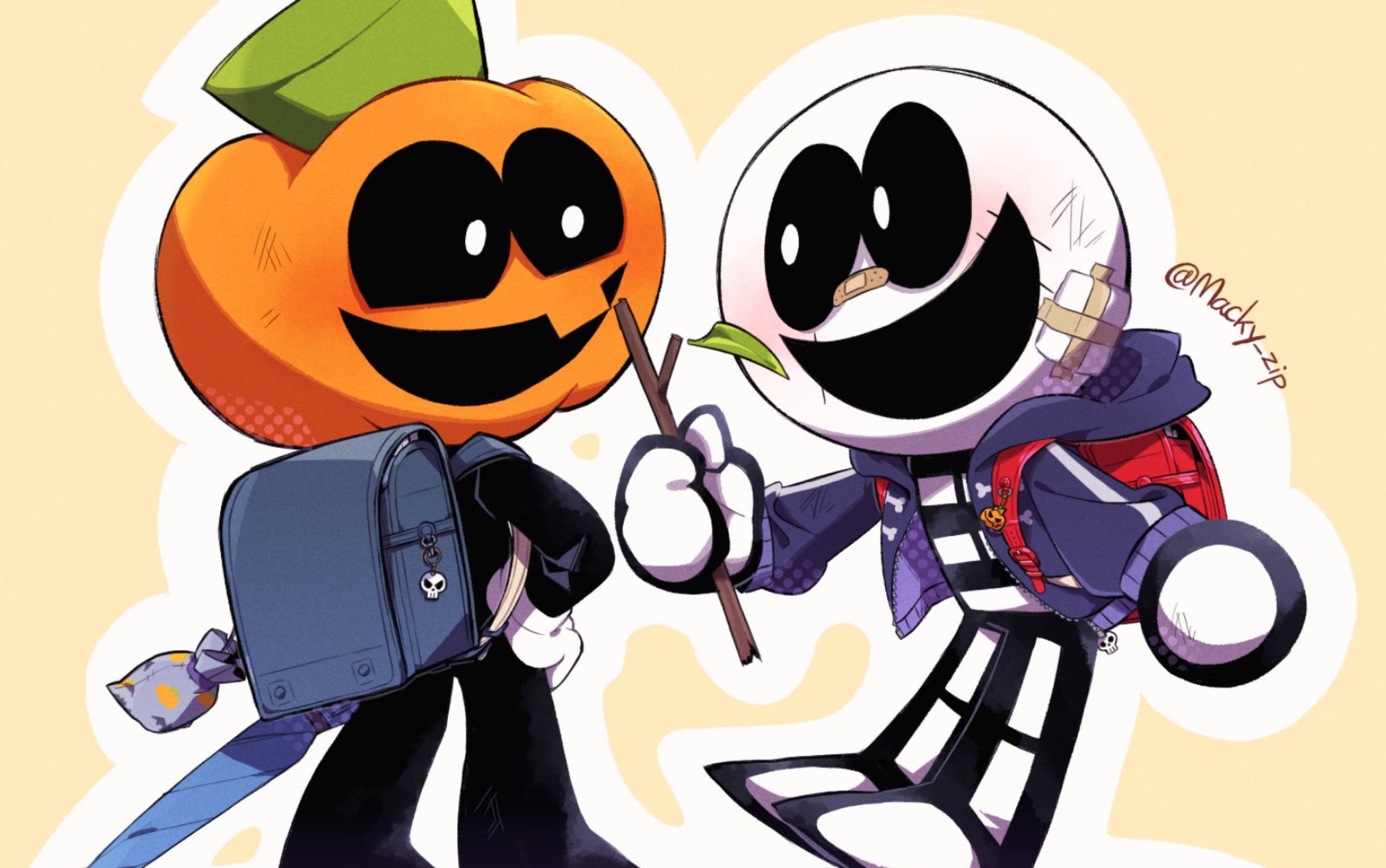 【fnf】【恐怖月】skid&pump ～haunted