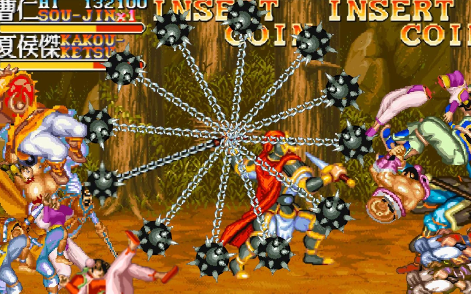 经典街机《三国志》渡劫成功的曹仁,这才是流星锤正确使用方式_杂谈