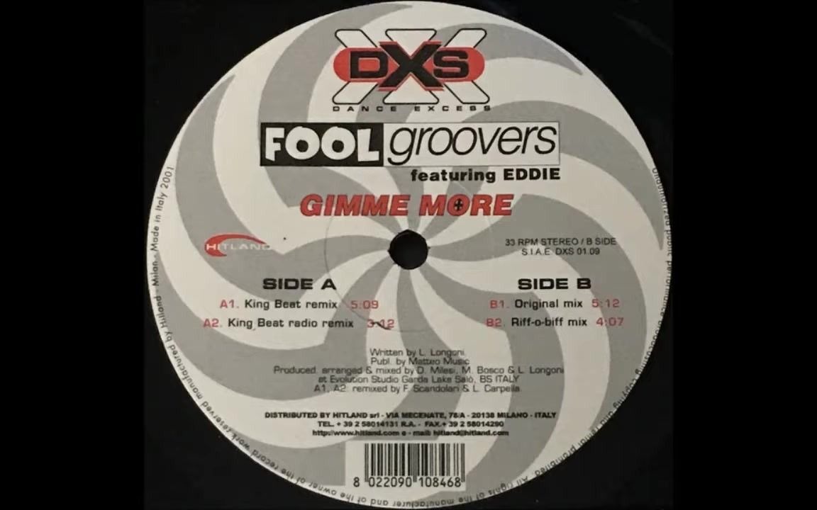 [图]【自收藏】Fool Groovers Feat. Eddie – Gimme More (Original Mix)