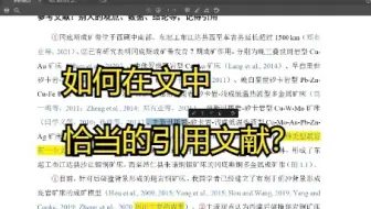 如何在文中恰当的引用文献？
