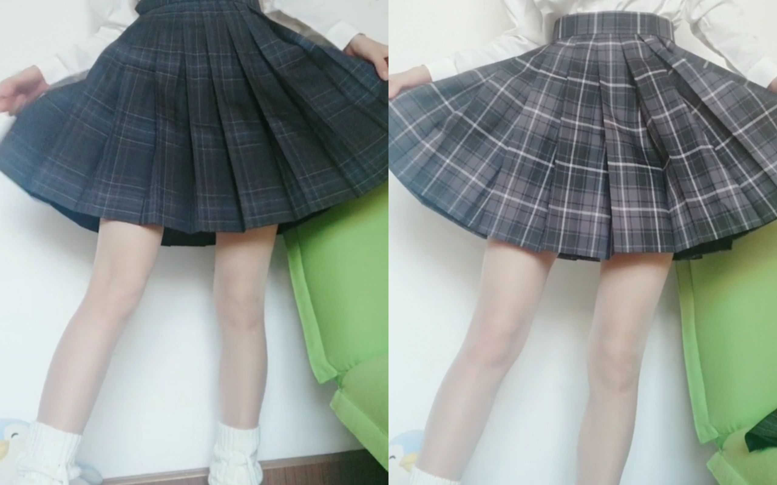 [图]jk制服/中牌家碳灰和烟灰的对比上身/开箱/