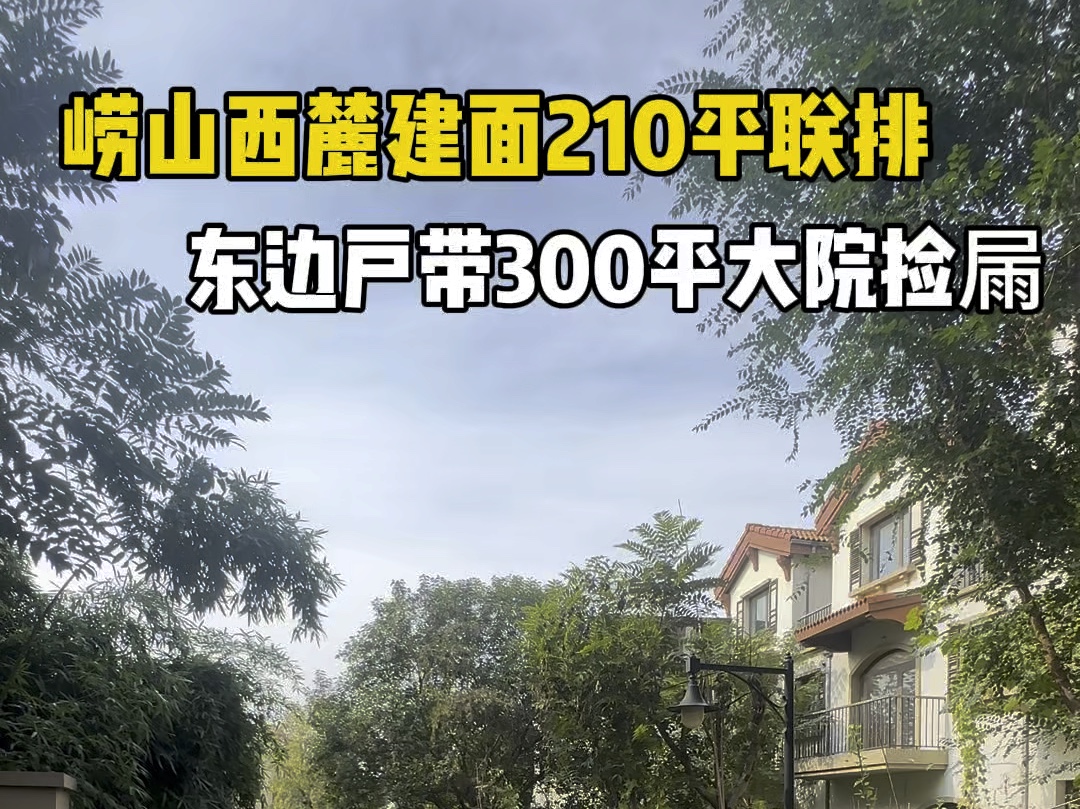 崂山西麓建面210平联排,东边户带300平大院捡屚!#青岛 #城阳 #别墅哔哩哔哩bilibili