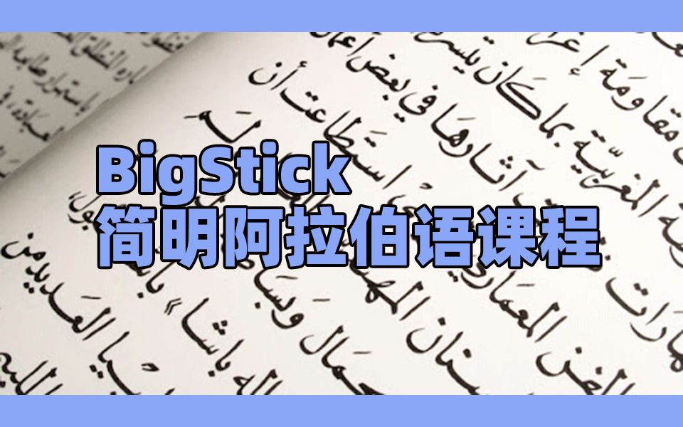 【bigstick】简明阿拉伯语课程1阿拉伯语概要哔哩哔哩bilibili