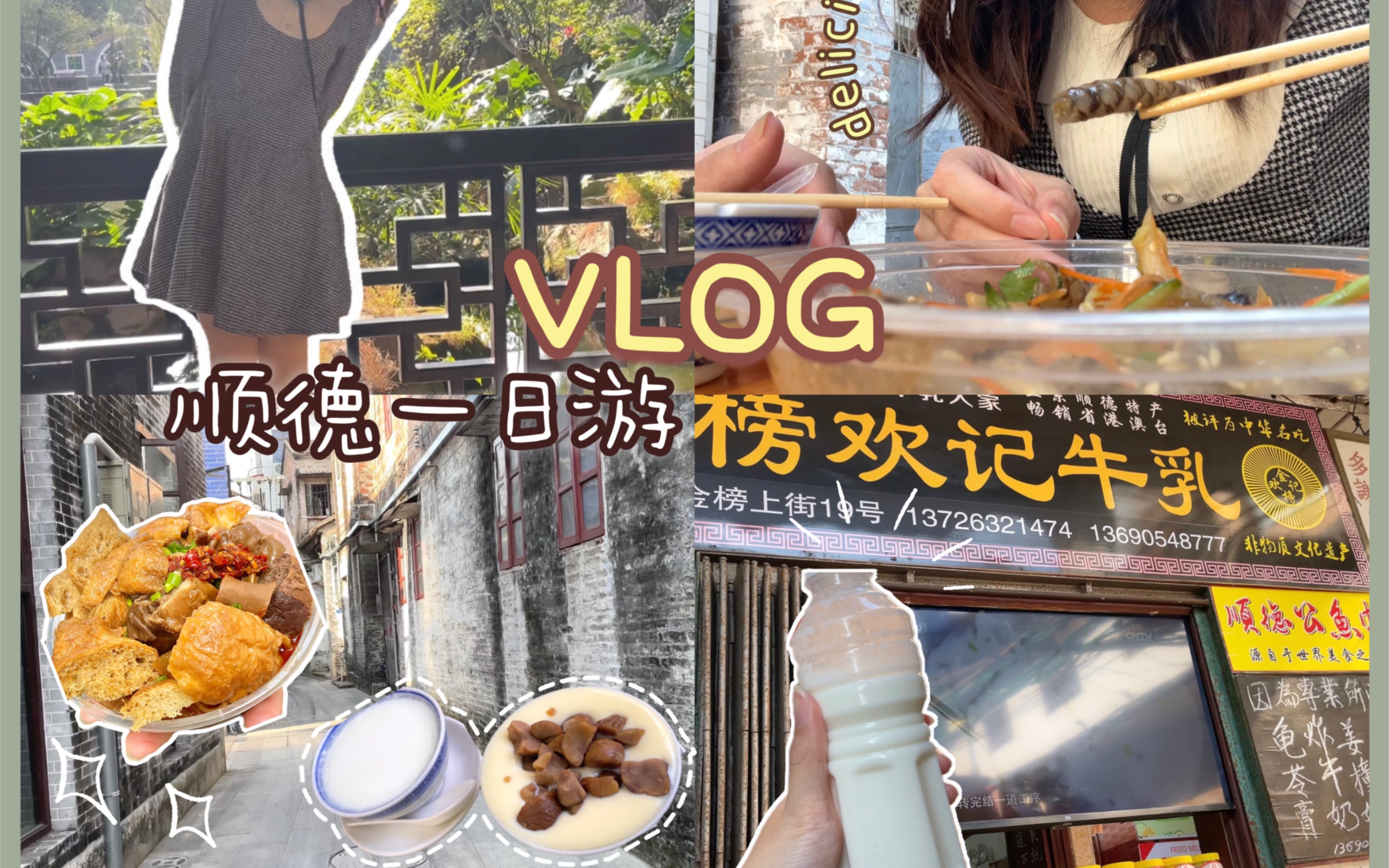 顺德一日游VLOG|情侣自驾游逛吃顺德记录|真的太好吃啦!哔哩哔哩bilibili