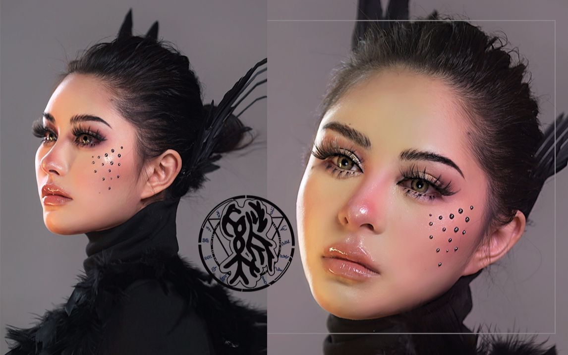 kim原创创意妆丨当欧美妆遇到十二生肖酉鸡丨执着敏锐