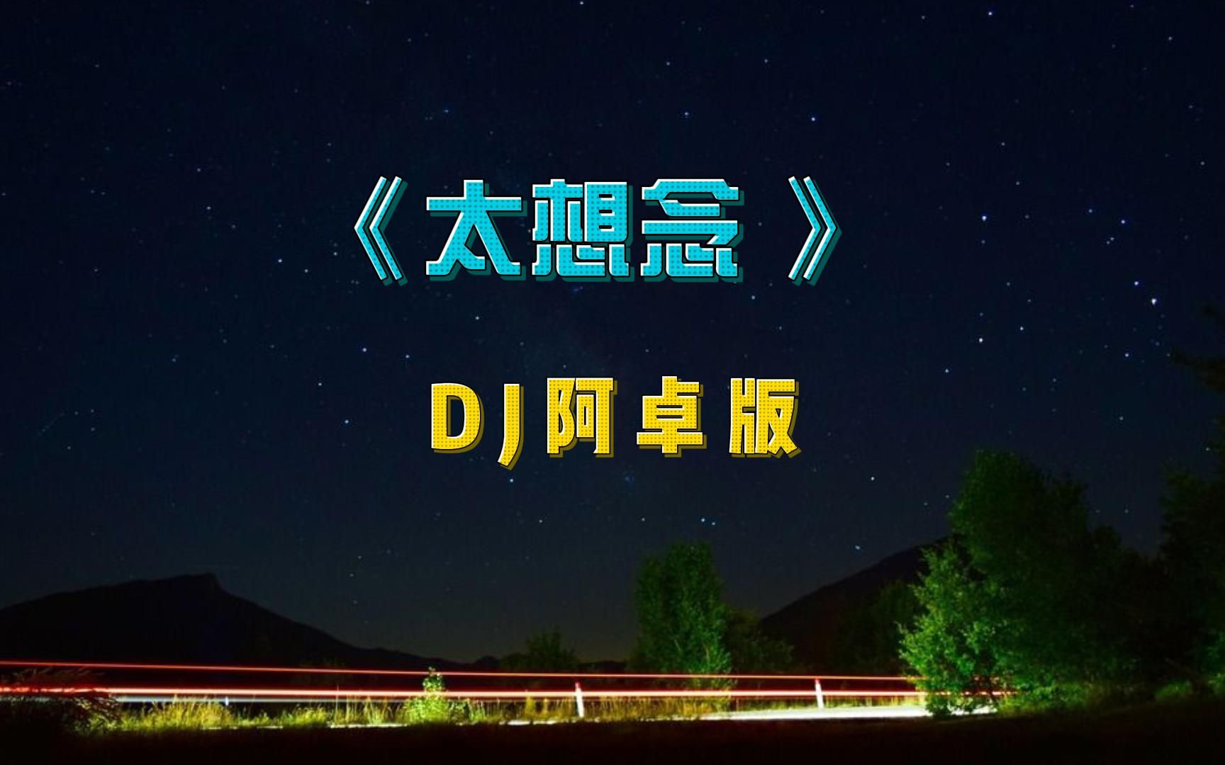 [图]全网最火歌曲《太想念 》DJ阿卓版 #车载优盘 #舞曲dj