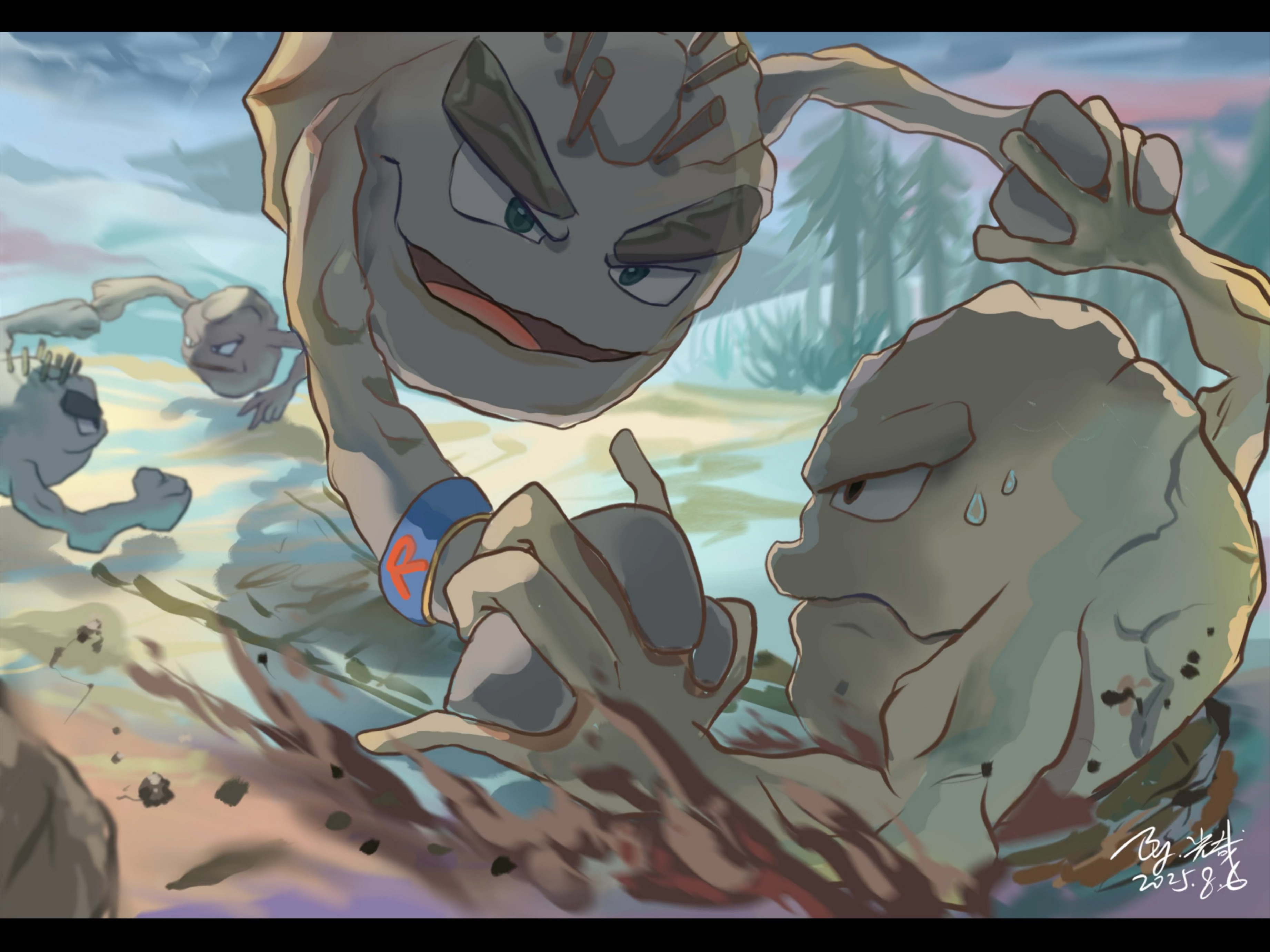 【宝可梦绘画图鉴】074.小拳石