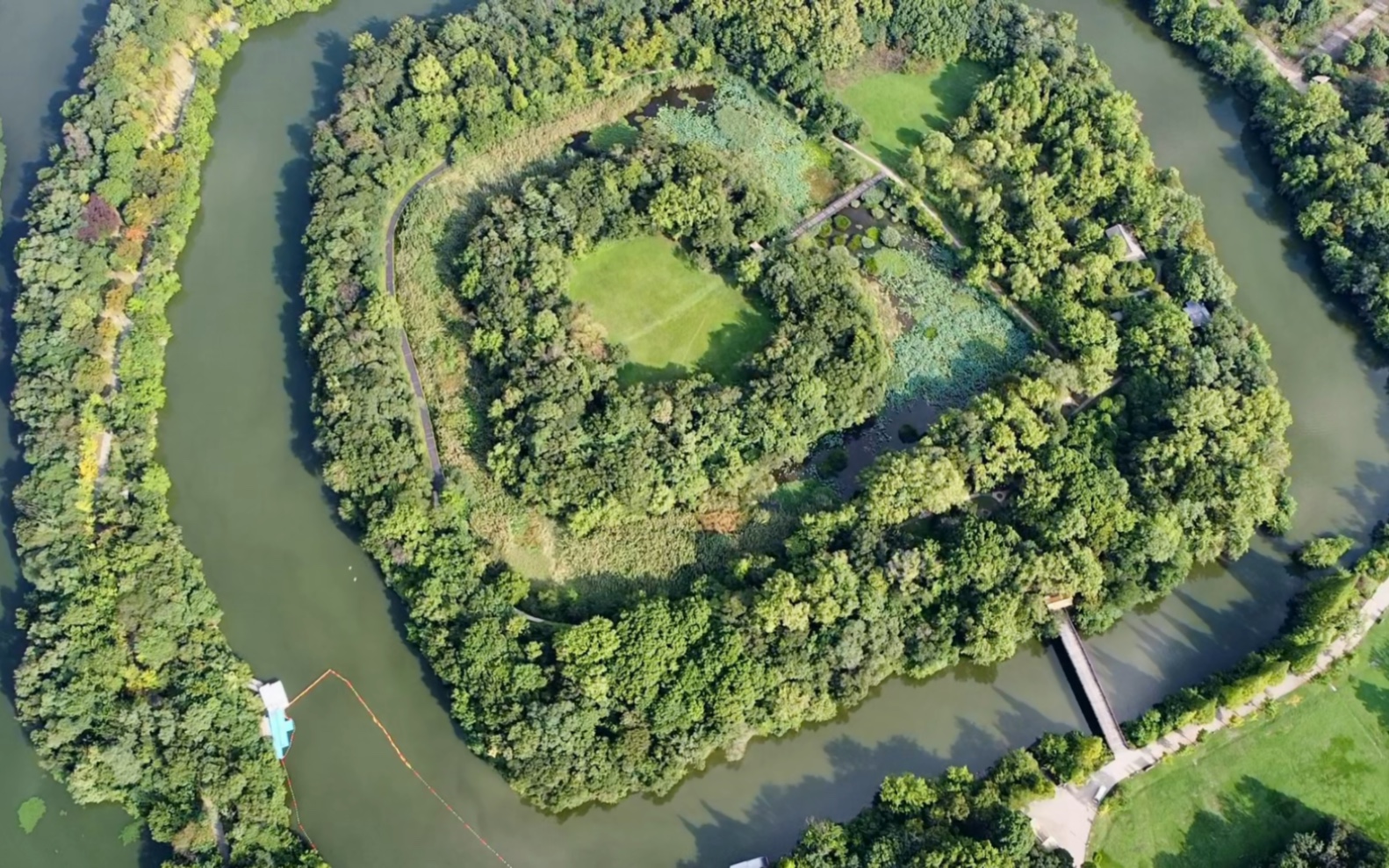 航拍春秋淹城遗址