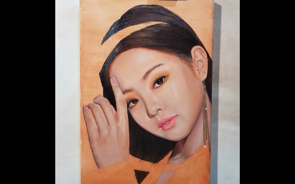 油管大神最新力作jennie油画版!简直一模一样!