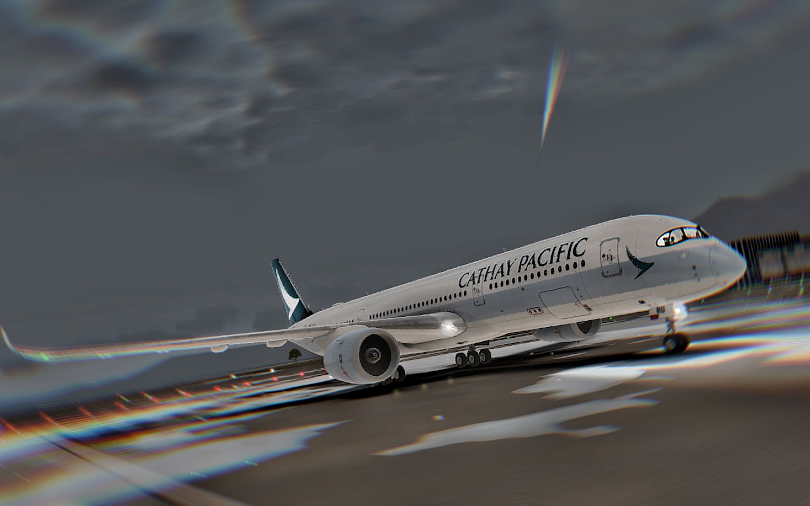 rfs一架从香港赤腊角机场起飞的a350