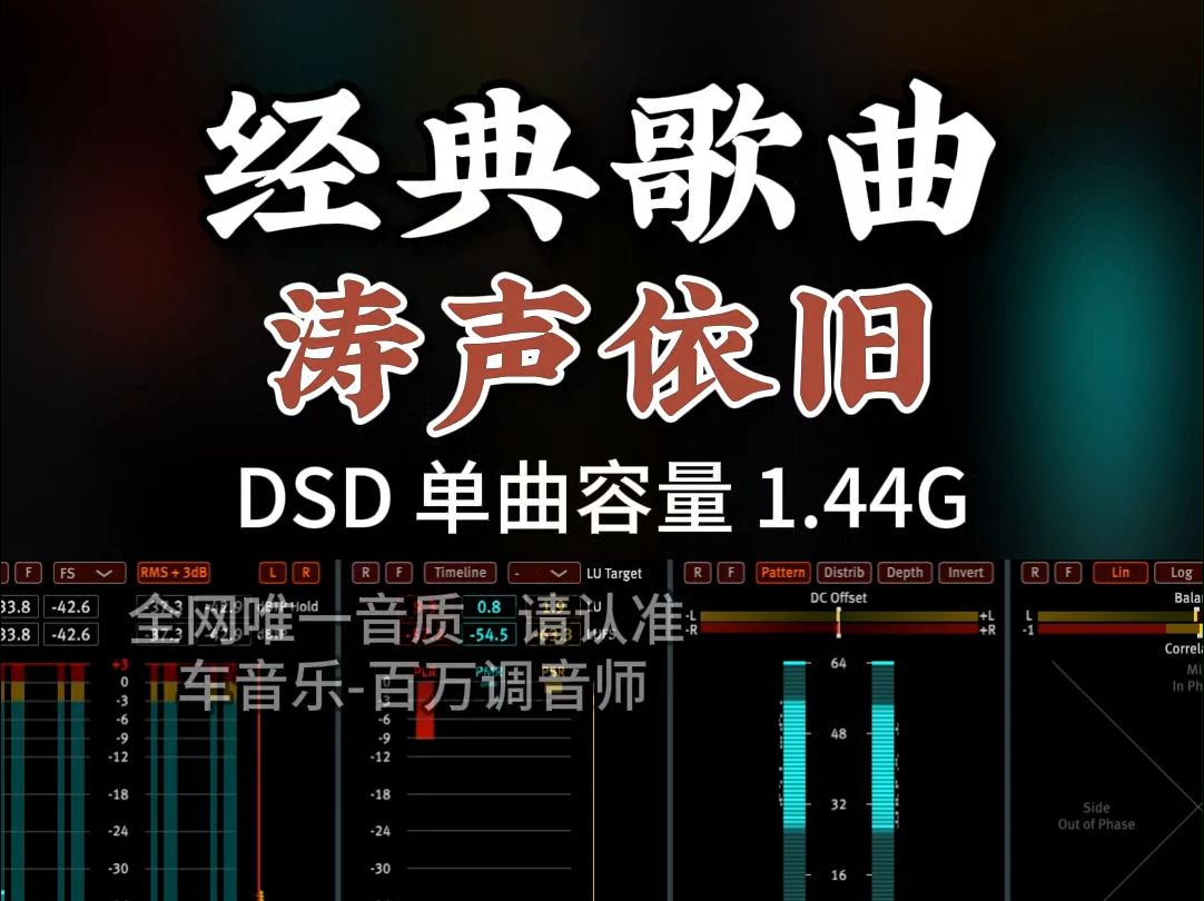 久唱不衰,中国内地流行乐坛经典作品,《涛声依旧》DSD完整版1.44G,百万调音师专业录音棚制作,顶级hifi无损音质哔哩哔哩bilibili