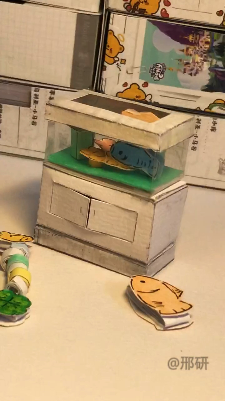手工制作迷你鱼缸玩具#创意手工