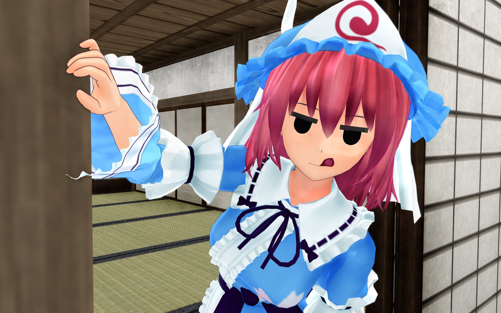 东方mmd幽幽子突然想吃麻薯了角色崩坏