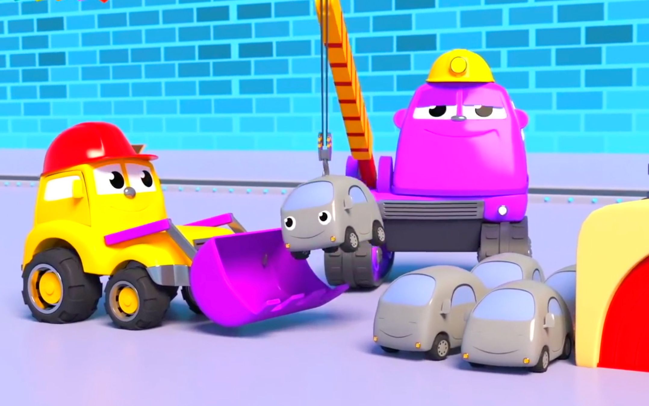 挖掘机爬山儿童挖掘机视频少儿益智动画片工程车玩具动画玖玖动画mov