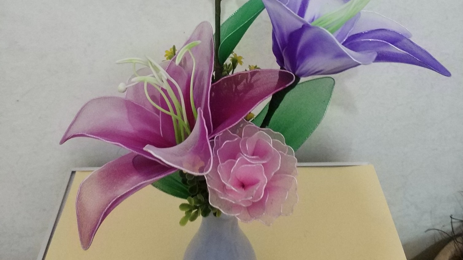 丝网花简易手工之康乃馨