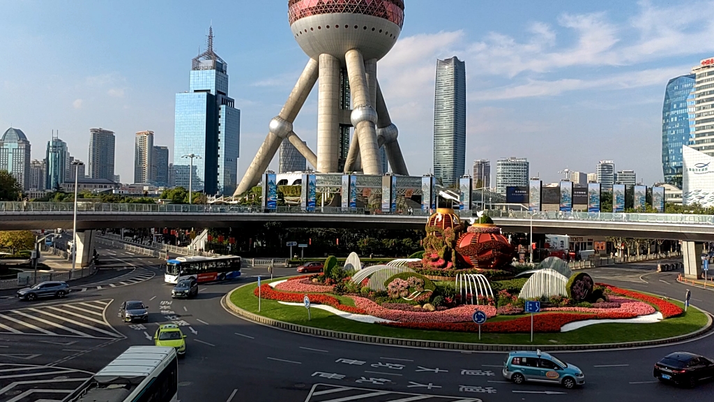 浦东陆家嘴环行天桥随拍