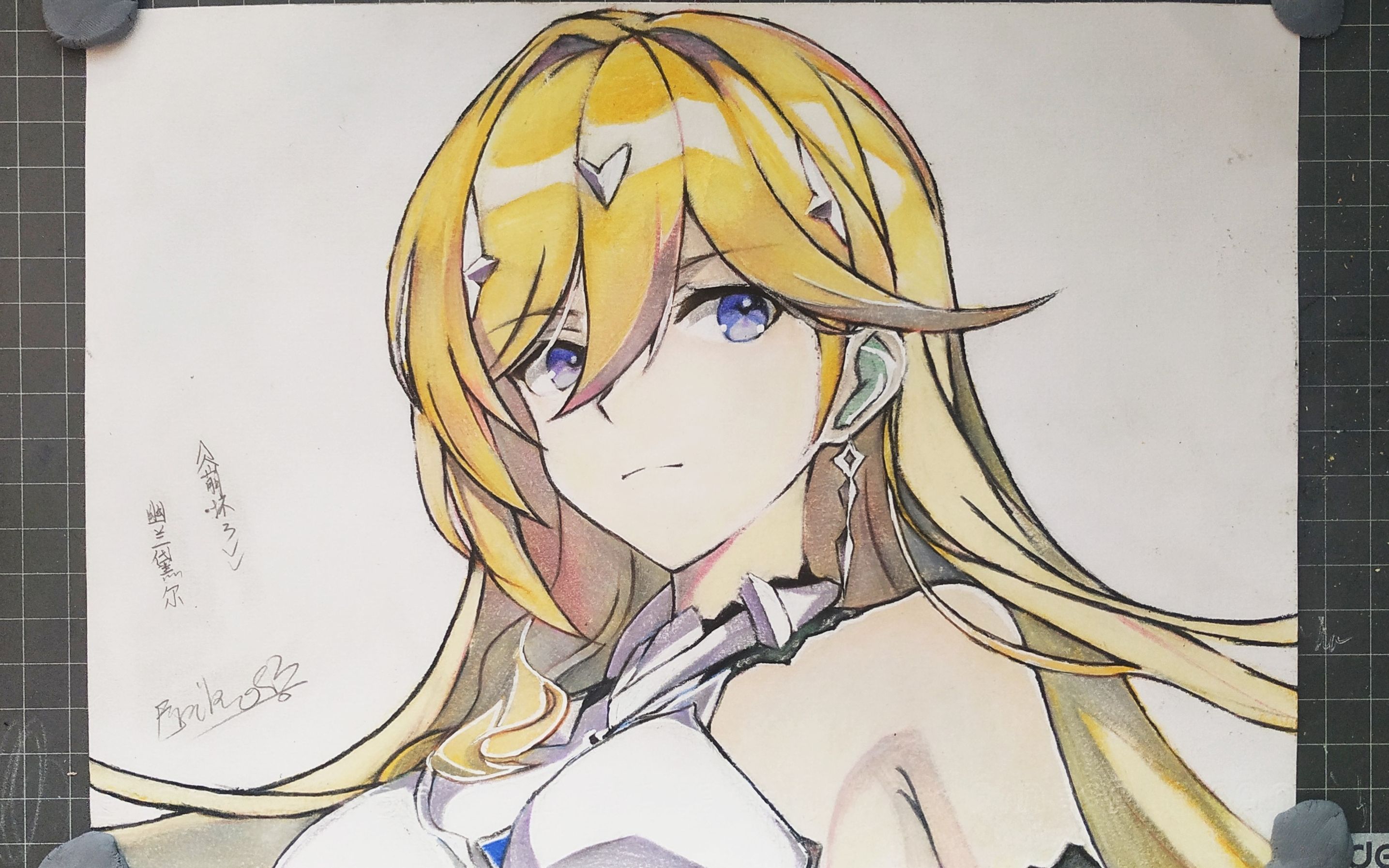 手绘580分钟画出幽兰黛尔逐暗星辉苏醒吧荣耀的捍卫者枪尖划破长夜炽