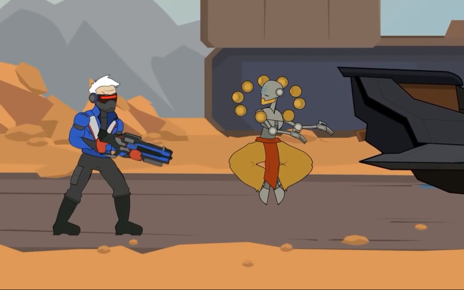 守望先锋动画    推车了赶紧上车