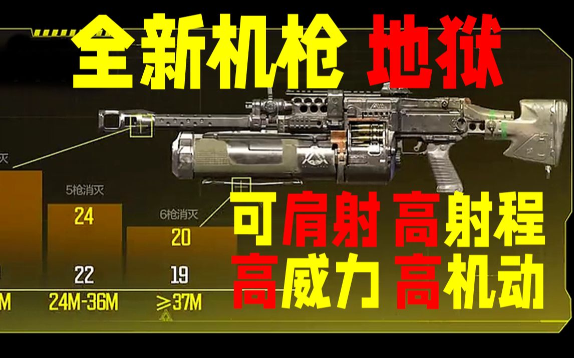 新机枪hades超越chopper高威力高机动可肩射射程远使命召唤手游