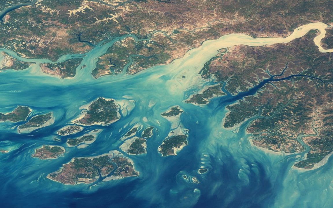 美国卫星拍照黄河20年黄河三角洲惊艳世界变化画面堪称世界奇迹