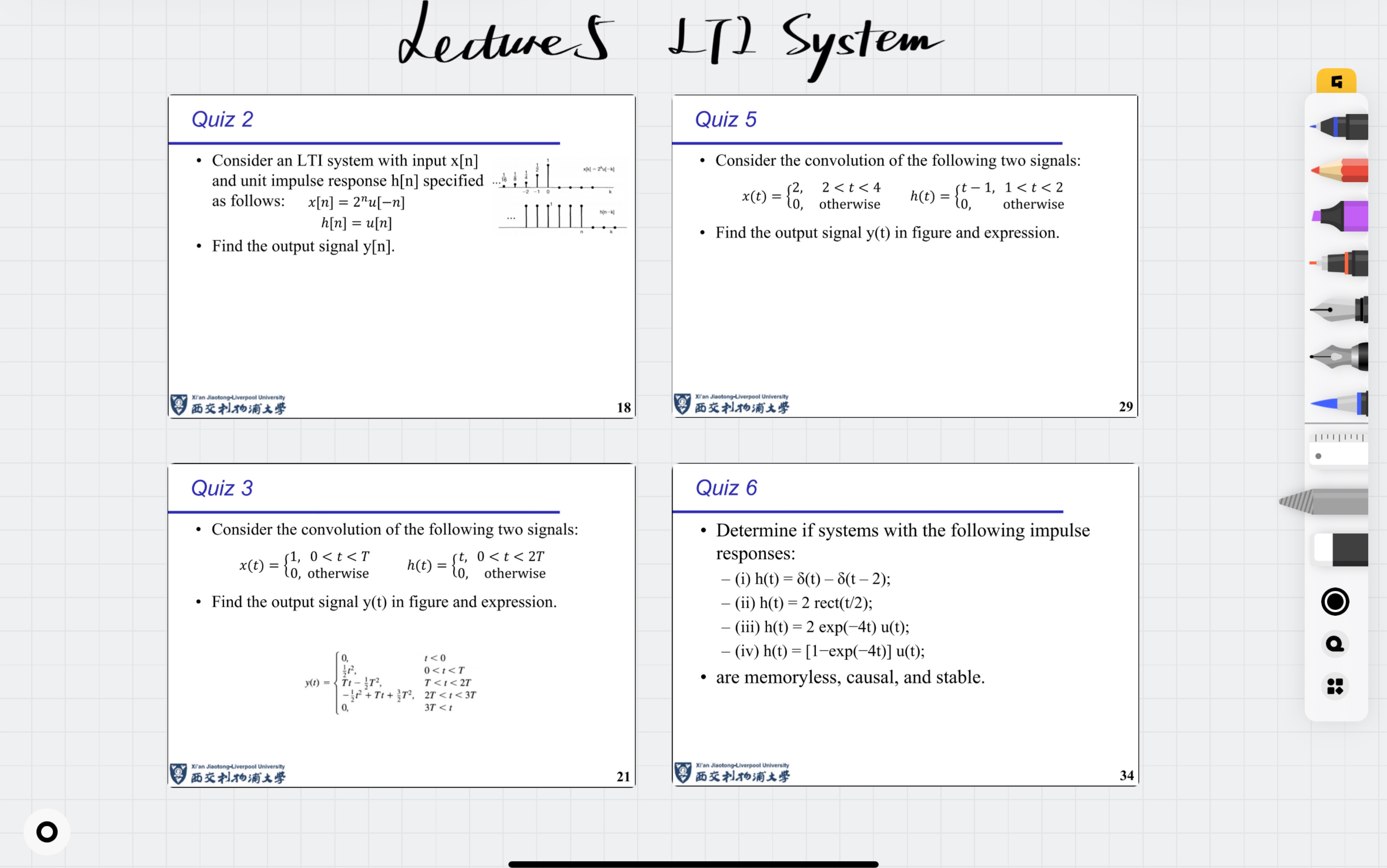 CAN207 Signals and Systems, Lecture 5, PPT, quizzes哔哩哔哩bilibili