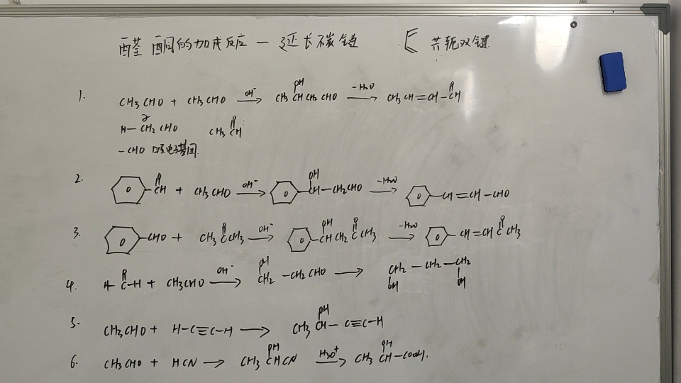 高考加油有机化学考前必会反应,醛酮的加成,延长碳链.哔哩哔哩bilibili