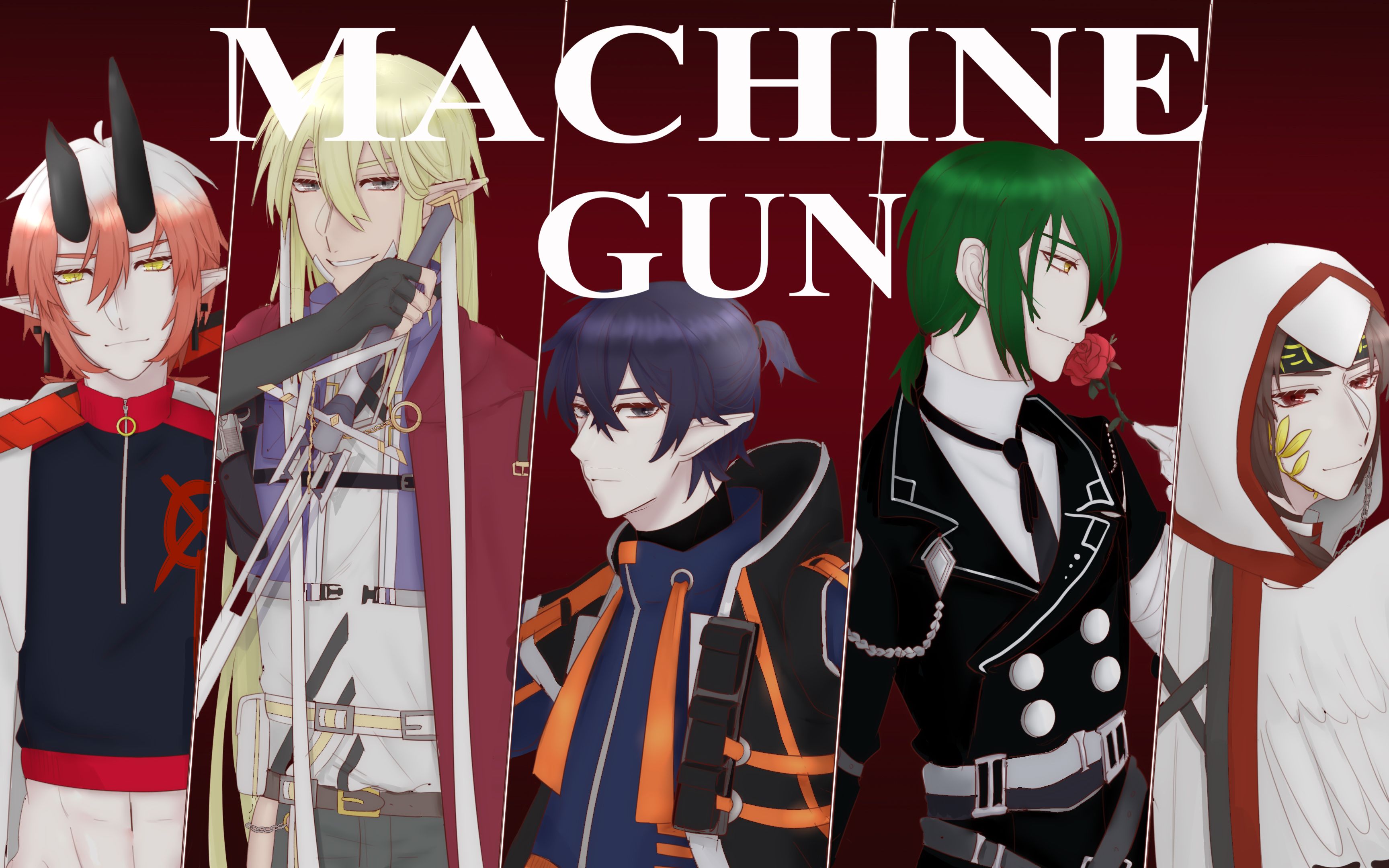原创oc手书machinegun
