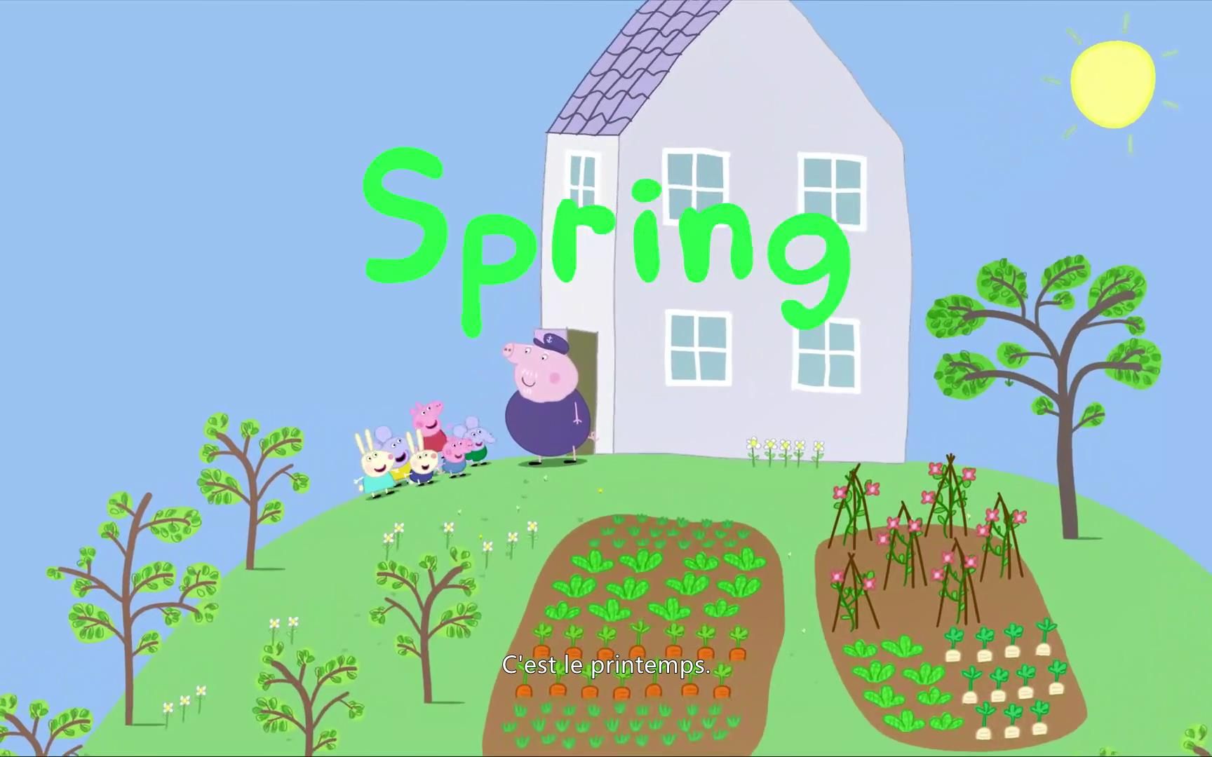 [图]【法英字幕】Spring (下) 小猪佩奇法语版 Peppa Pig