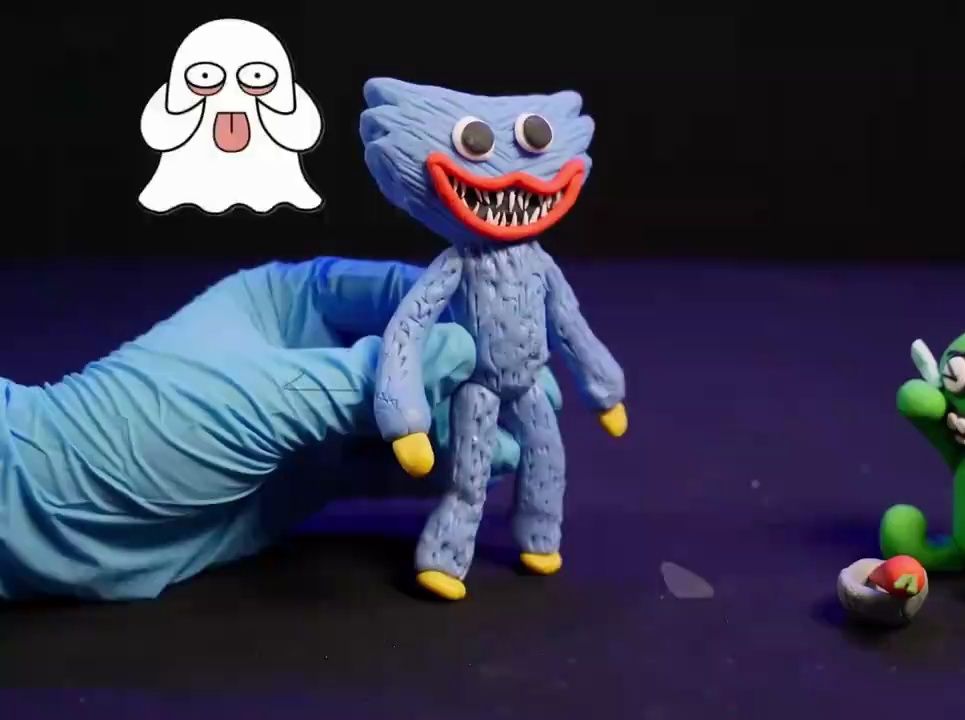 创意手工黏土,班班绿色怪物jumbo josh愤怒变身吃掉哈吉