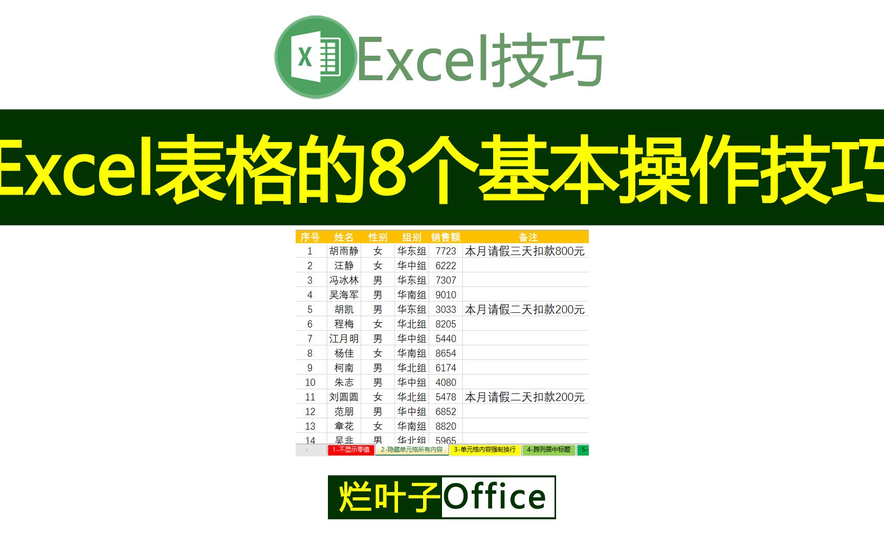 职场人必学的八个Excel表格操作神技巧,简单易学超实用哔哩哔哩bilibili