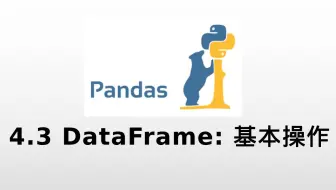 【Python与科学】4.3 DataFrame的基本操作