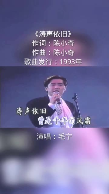 毛宁的歌曲涛声依旧(毛宁歌曲涛声依旧混剪辑版)