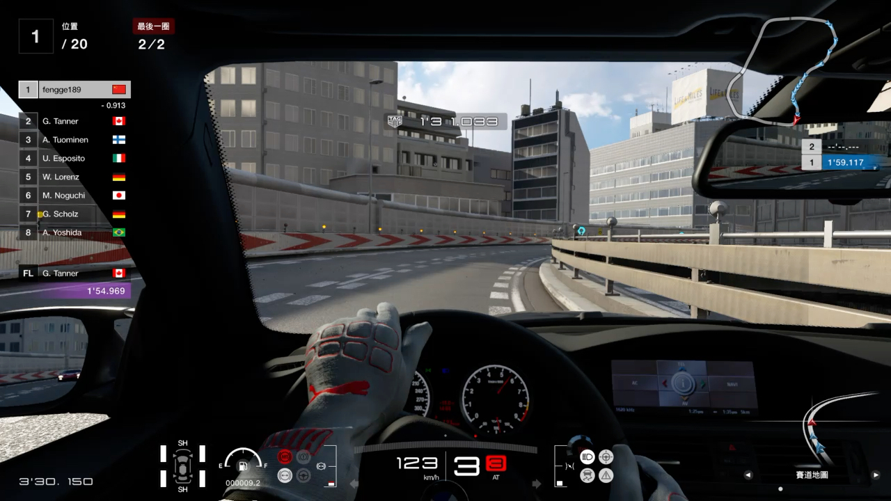 gt赛车#宝马m3东京湾高速赛道 车内视角欣赏