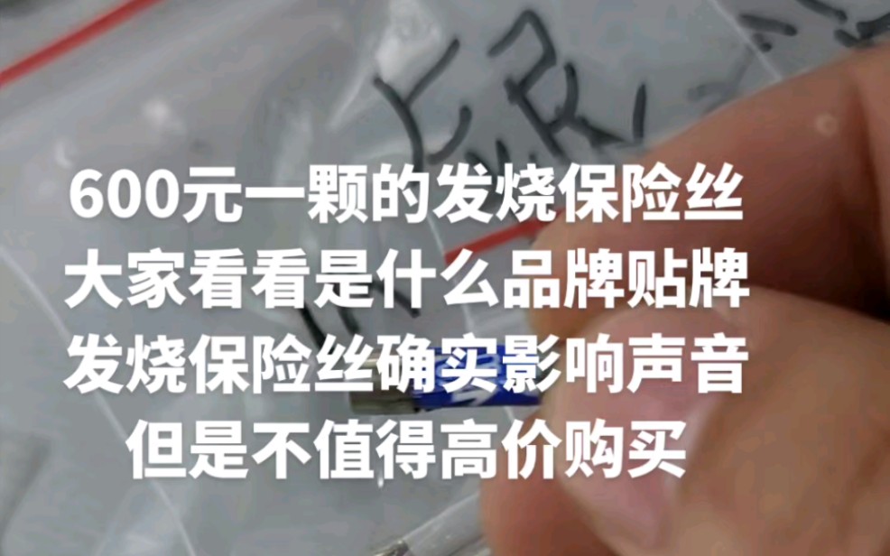 600元一颗的发烧保险丝,大家看看是什么品牌贴牌,发烧保险丝确实影响声音,但是不值得高价购买哔哩哔哩bilibili