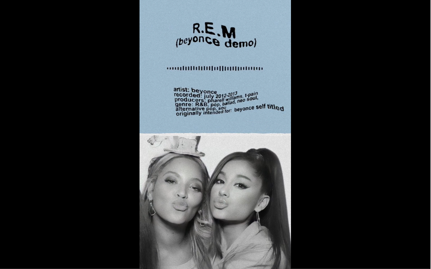 碧昂斯beyonce为a妹录制的rem demo～